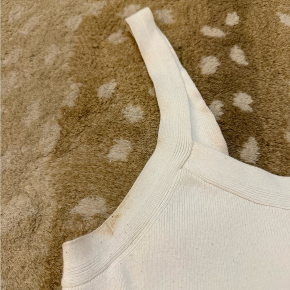 Everlane white cropped tank top women’s size large - Picture 3 of 6